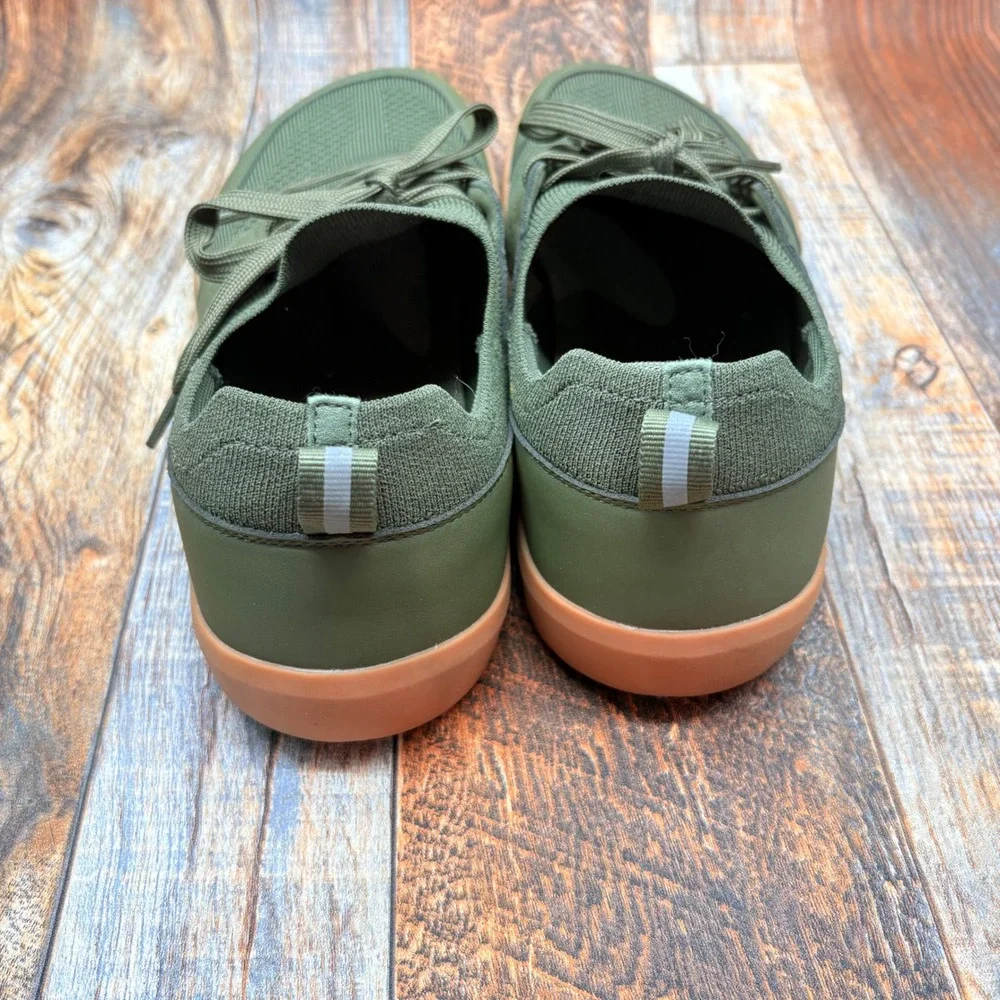 AIRHAS Mens‎ Barefoot Minimalist Sneakers Olive Green Gum Sole Size 11 Zero Drop